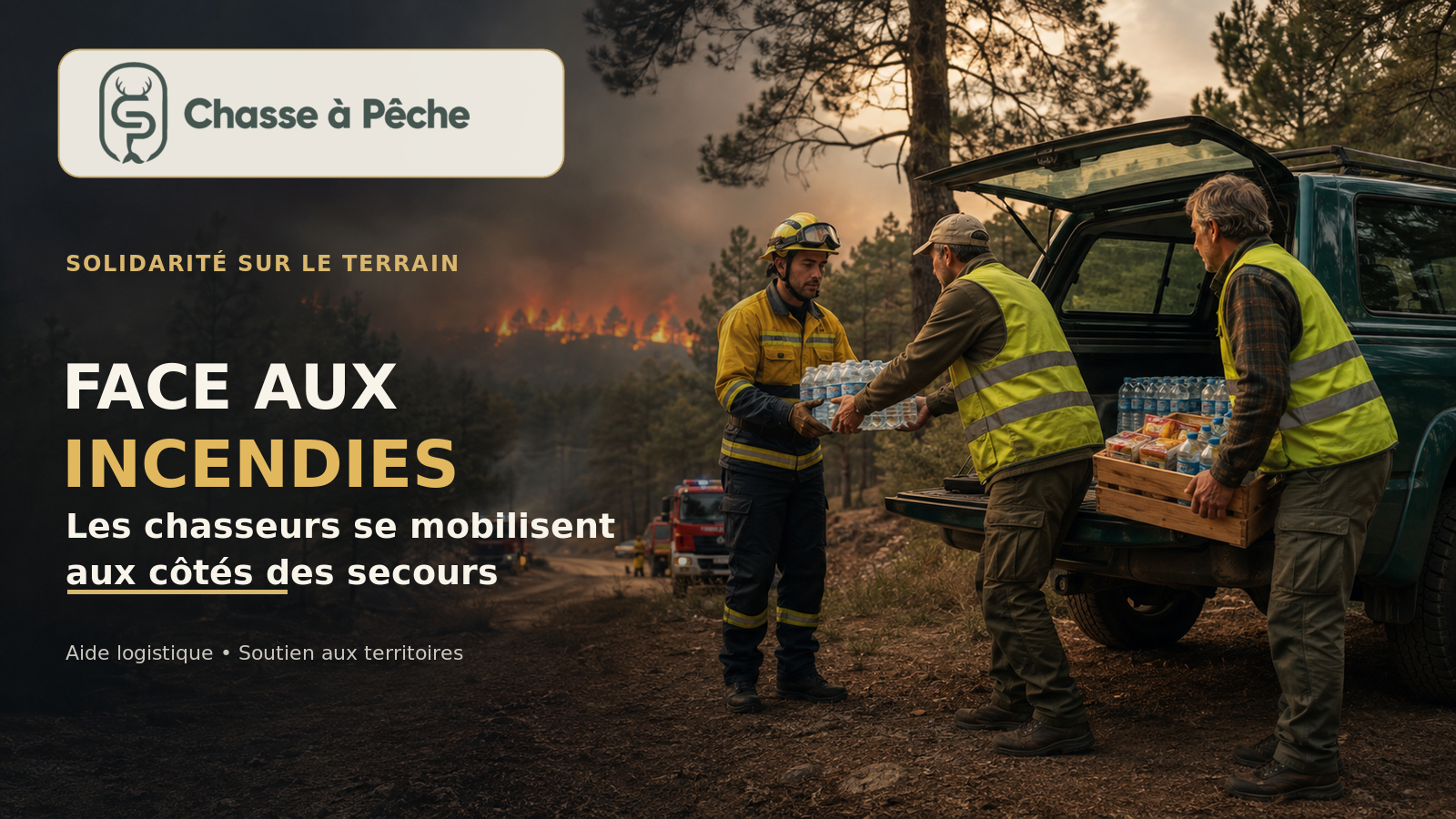 Face aux incendies, les chasseurs se mobilisent aux côtés des secours